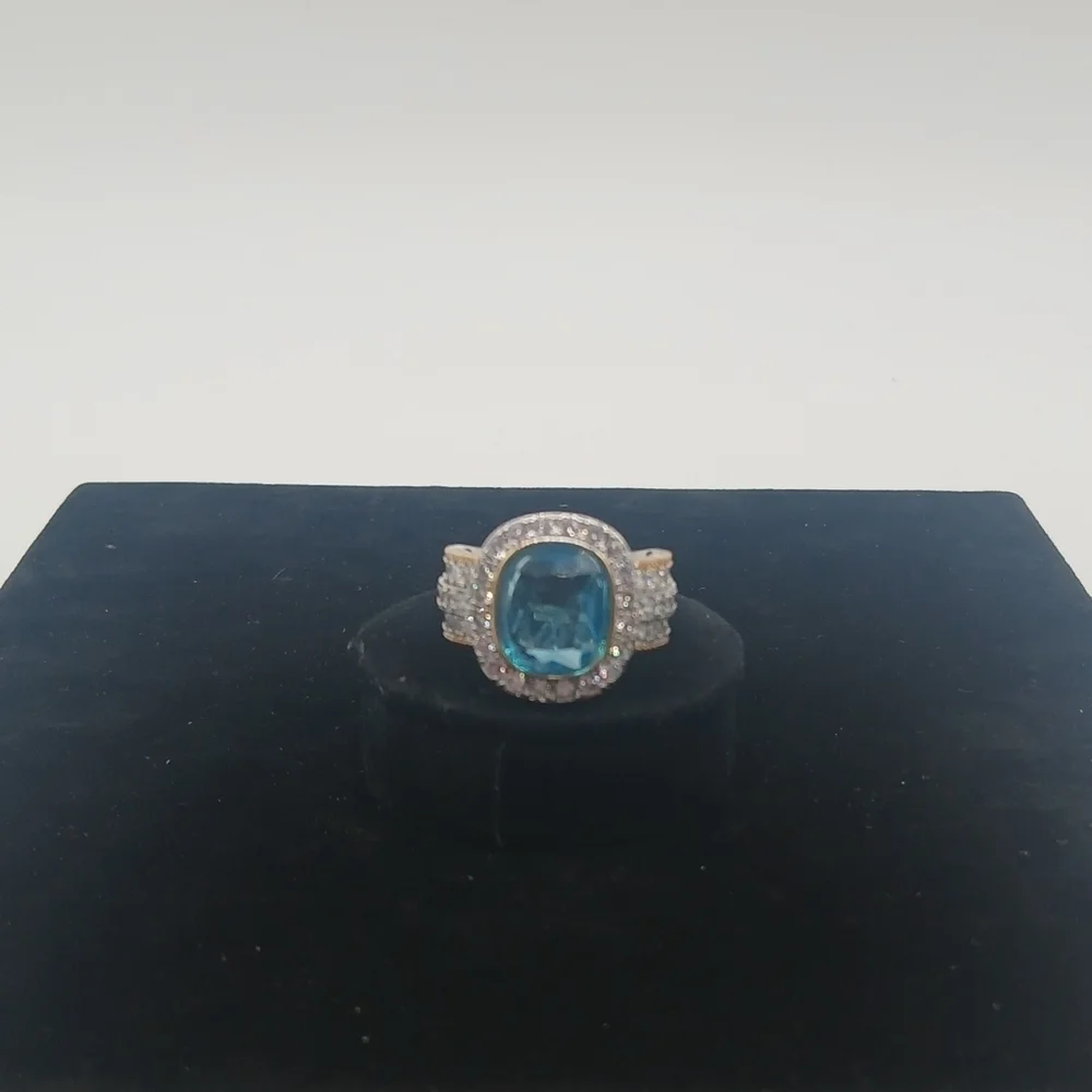 Luxurious Two-Tone 925 Silver Plated Chunky Band Ring - Elegant Court Style​​​